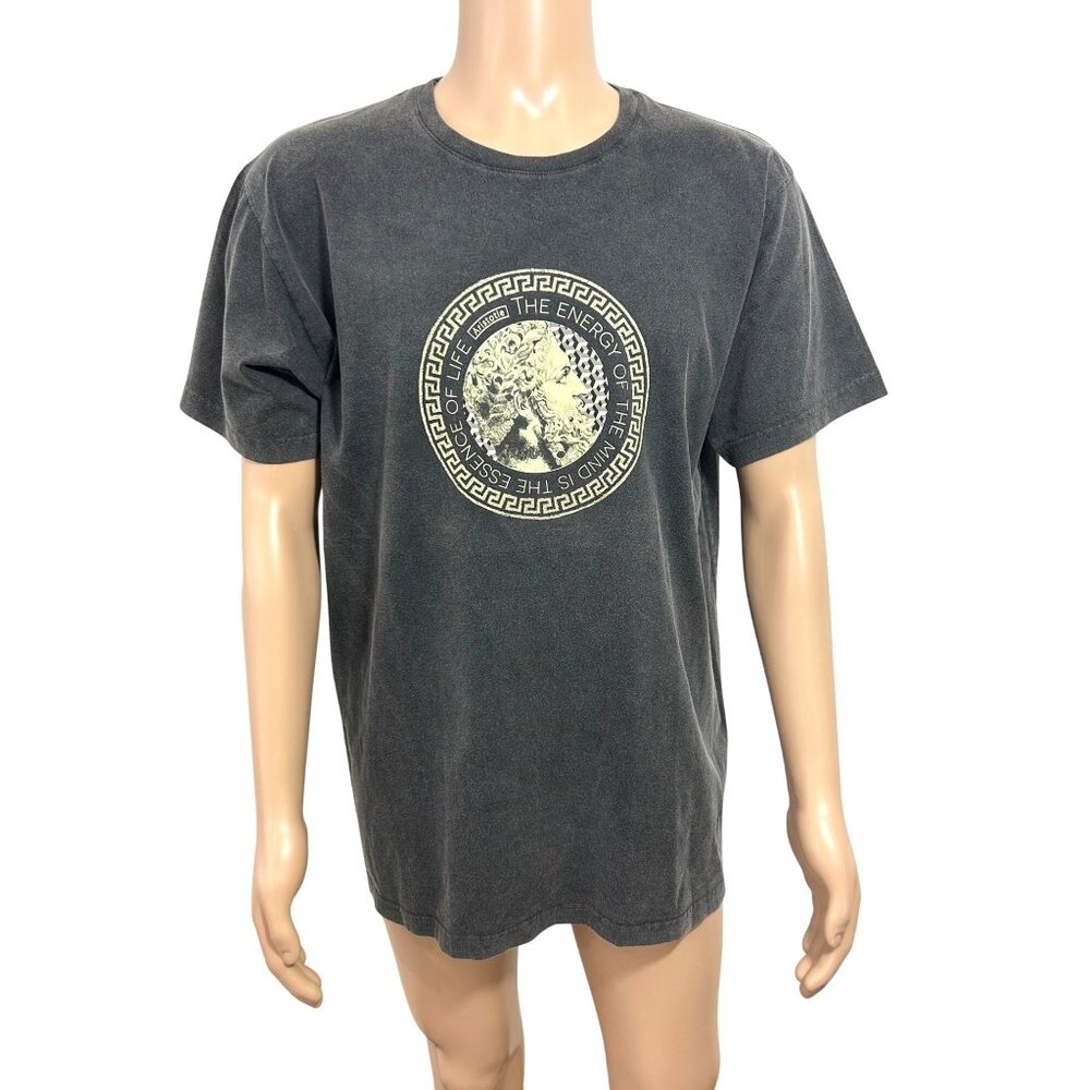 Zoe Mens Graphic T-Shirt Black XL Aristotle Greece Energy Mind Essence Of Life